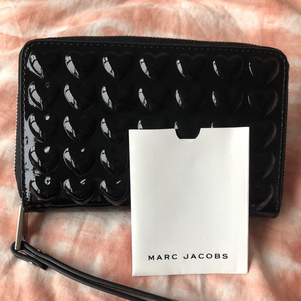 NWT Marc Jacobs Black Patent Leather Wallet